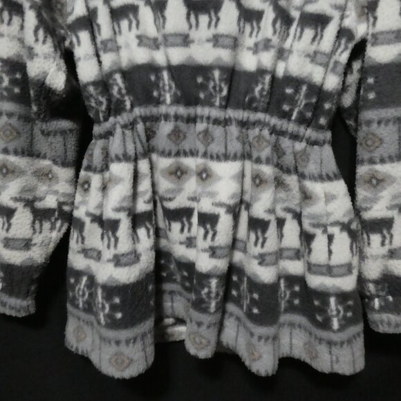 Vintage | CABIN CREEK | medium | Hooded Fleece Anorak Zip-Up Jacket - Picture 14 of 16